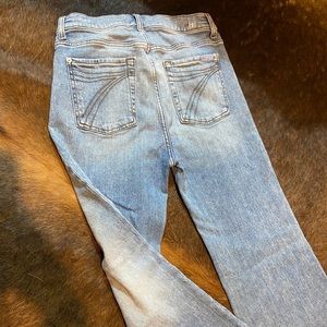 7 for All Mankind wide leg trouser jean light wash